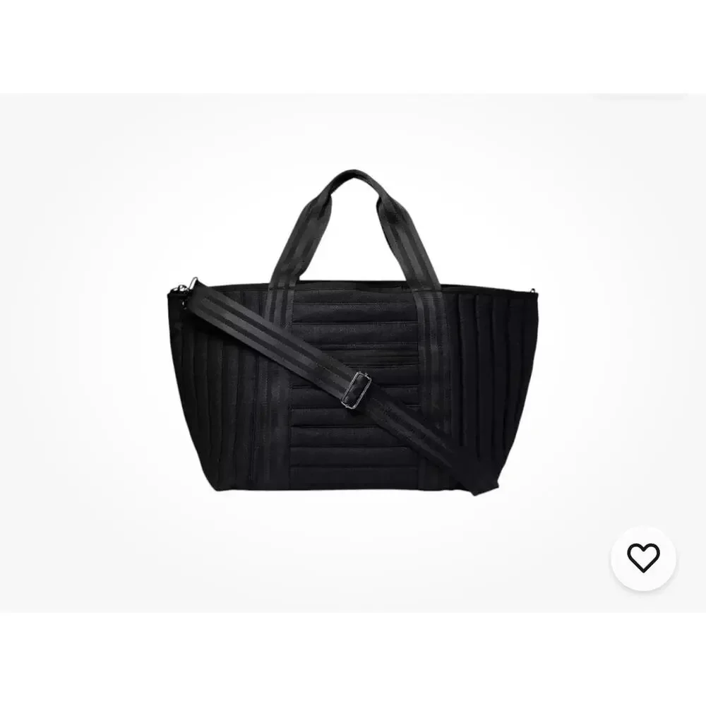 Think Royln Boardwalk Biggie Totes Deep Water Black Linen NWT